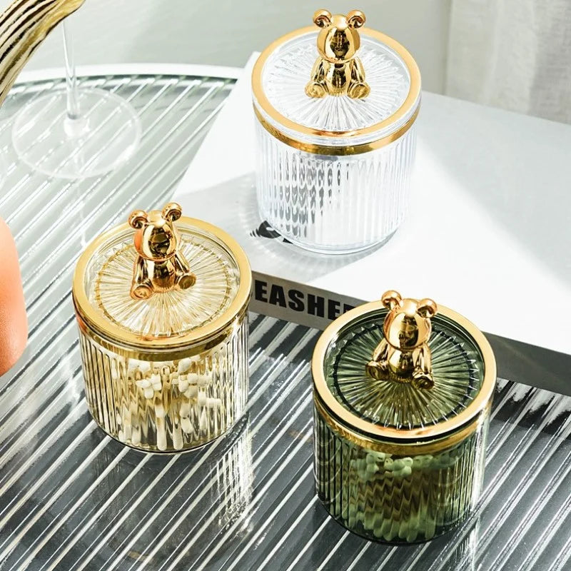 Adorable Bear Cotton Swab Holder